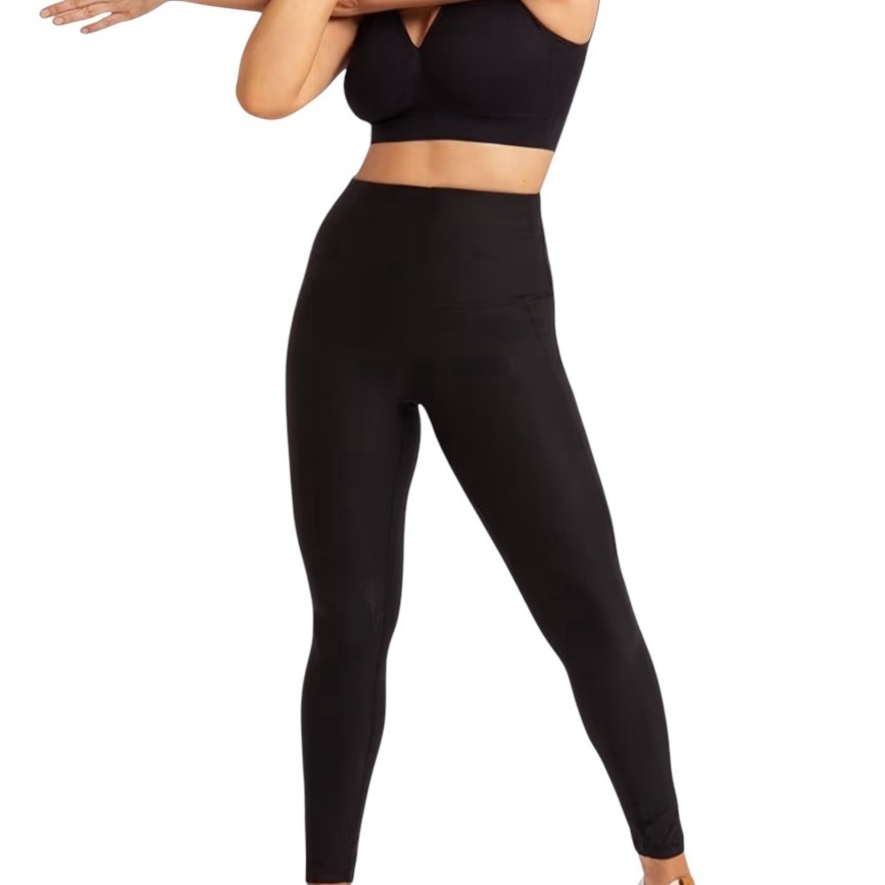 NWT, Shapermint Essentials High-Waisted Active Shaping Leggings, Black, Medium